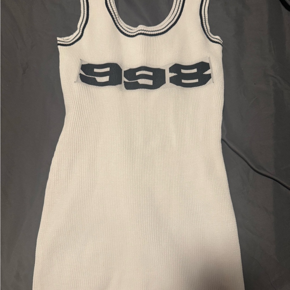 Stylish White and Black Women's Dress